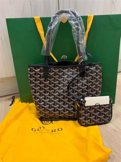 harga goyard mini anjou|authentic Goyard anjou mini black.